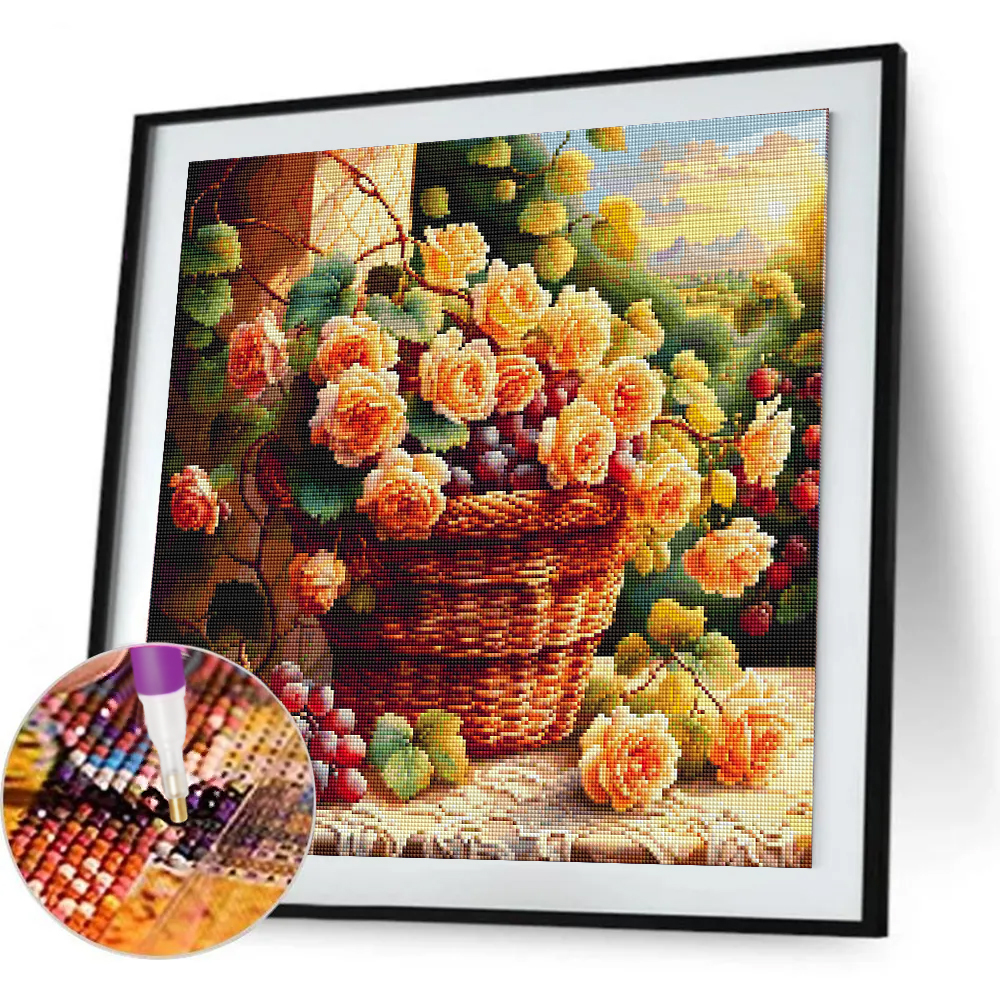 Flower Diamond Painting Kit Fu - Photo Mosaic Print 리뷰 및 가격