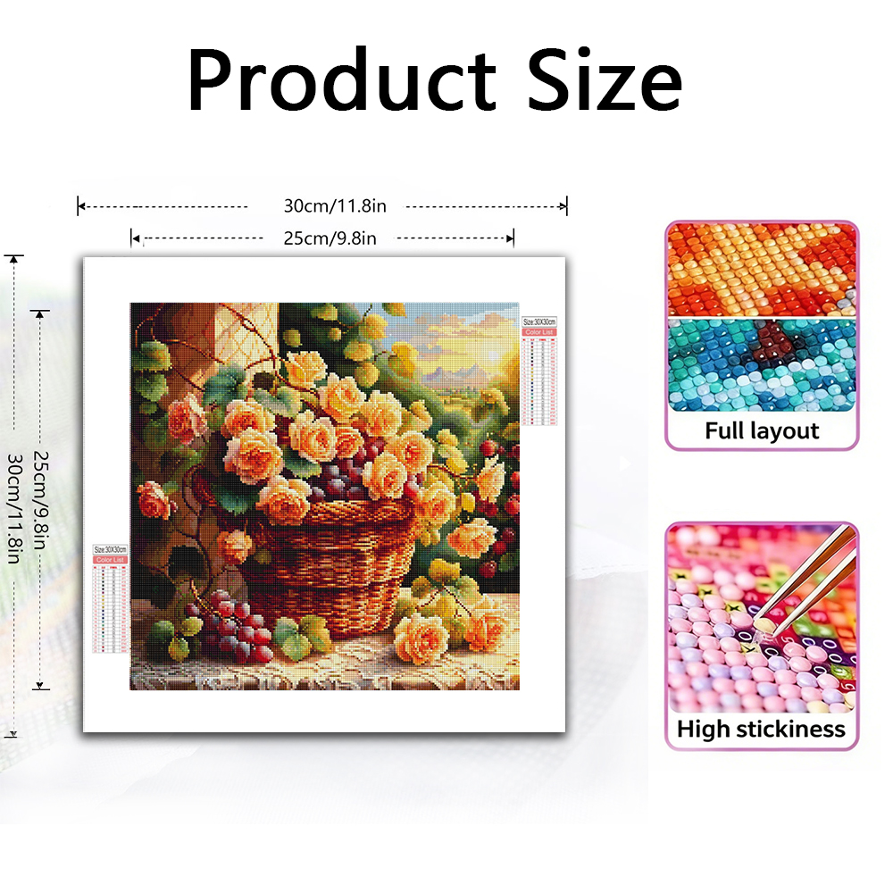 Flower Diamond Painting Kit Fu - Photo Mosaic Print 리뷰 및 가격