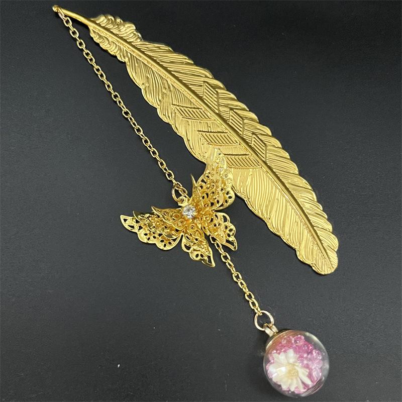 1PC Metal Bookmark Creative Im - Dried Flower Bookmark 리뷰 및 가격