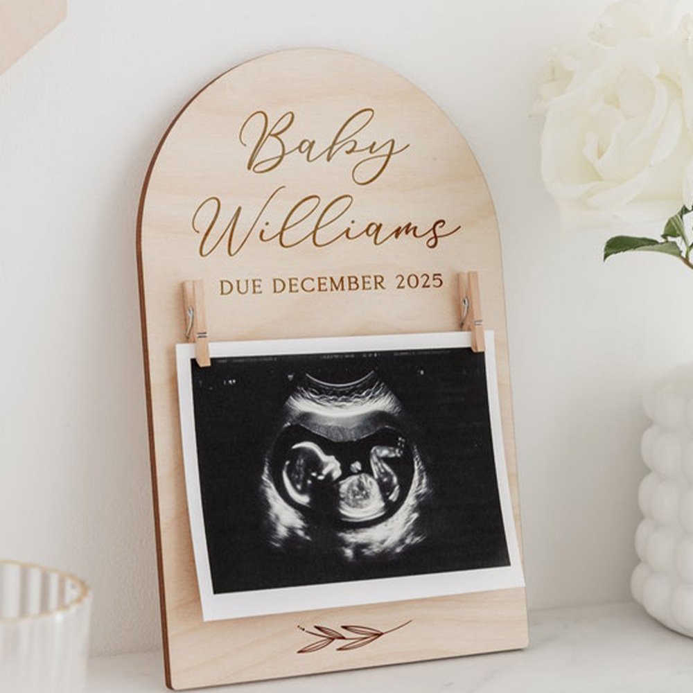 Personalised Pregnancy Announc - Engraved Wood Frame 리뷰 및 가격