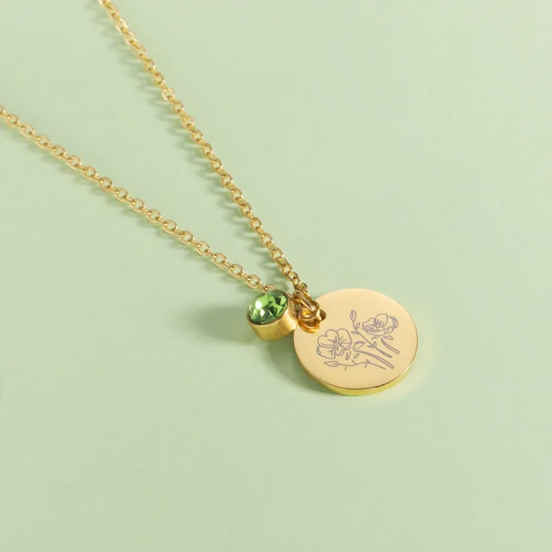 Birth Month Flowers Clipart Fl - Birth Flower Necklace 리뷰 및 가격