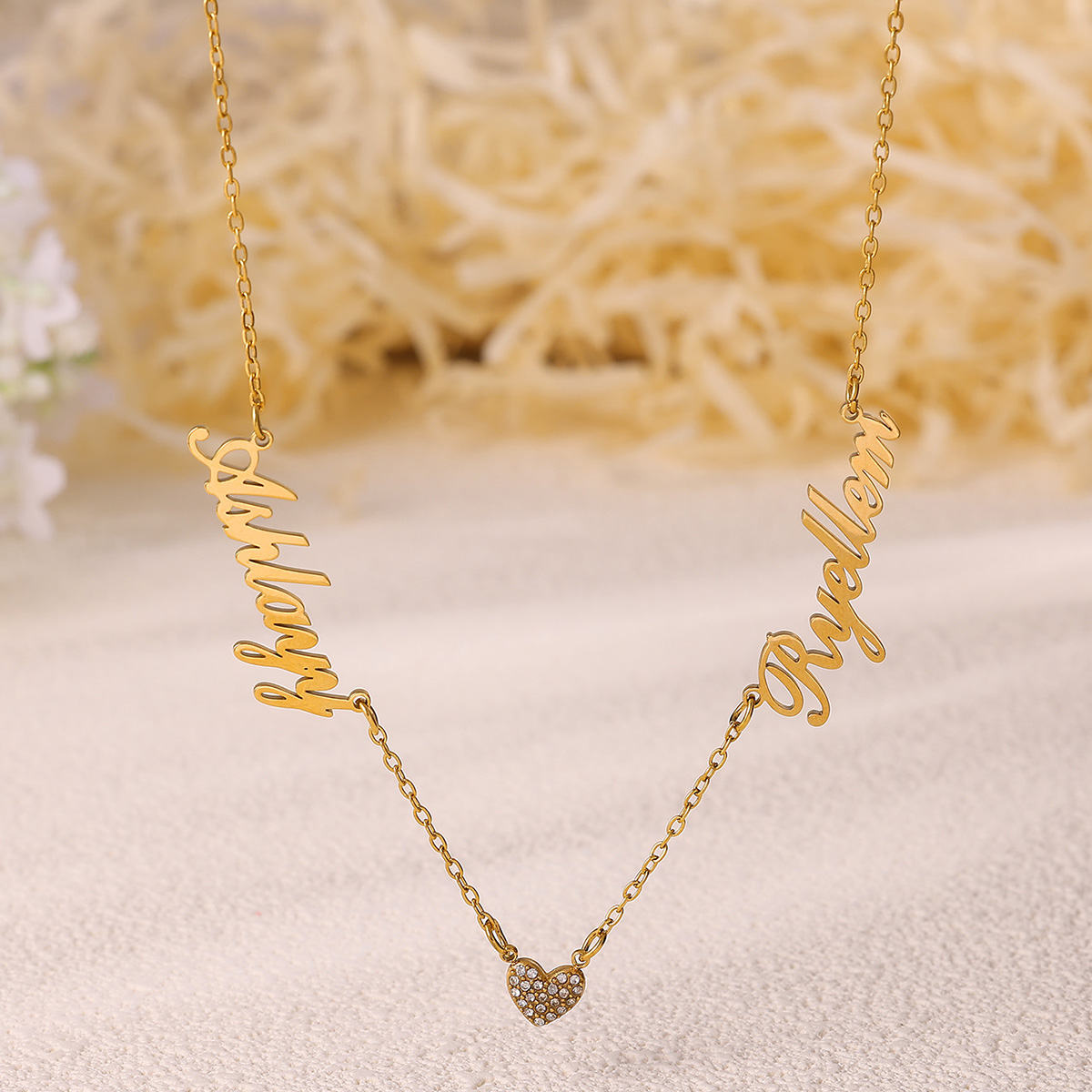 Custom Two Name Necklace For W - Name Necklace Custom 리뷰 및 가격