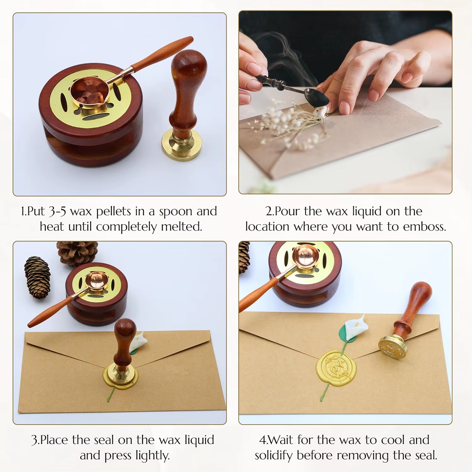 Wedding Custom Wax Seal Stamp  - Wax Seal Letter Kit 리뷰 및 가격