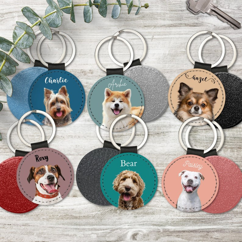 Custom Pet Photo Keychain Pers - Pet Portrait Custom 리뷰 및 가격