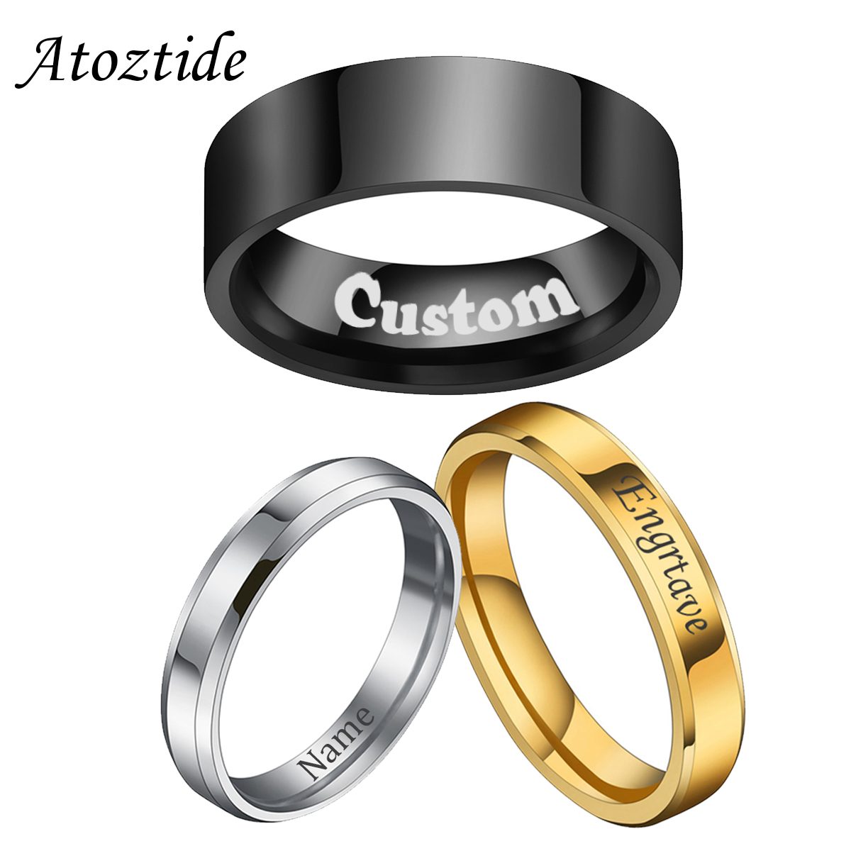 Atoztide 4/6/8mm Personalized  - Initial Ring Custom 리뷰 및 가격