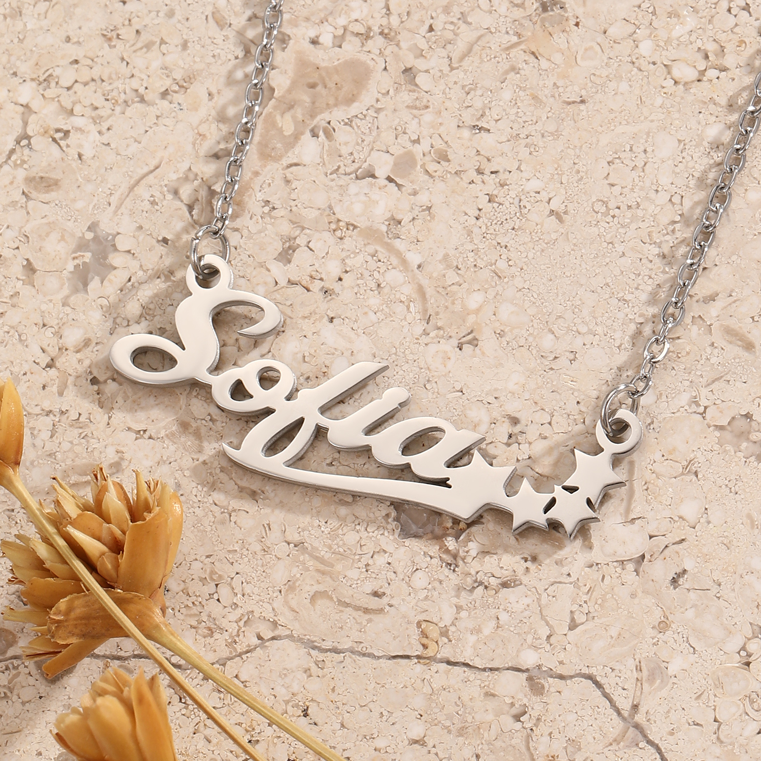 Stainless Steel Star Letter Pe - Name Necklace Custom 리뷰 및 가격