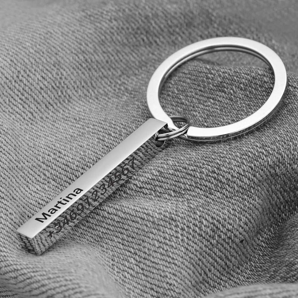 Personalized 3D Bar Keychain E - Initial Ring Custom 리뷰 및 가격