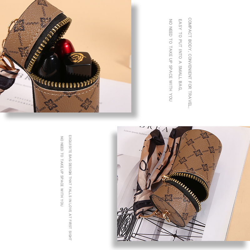 Scarf Pattern Lipstick Keychai - Monogram Keychain Leather 리뷰 및 가격