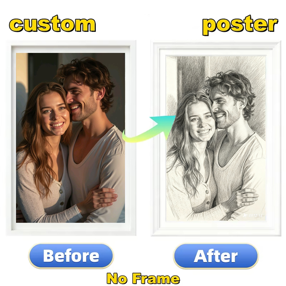 Custom photos to black and whi - Pet Portrait Custom 리뷰 및 가격