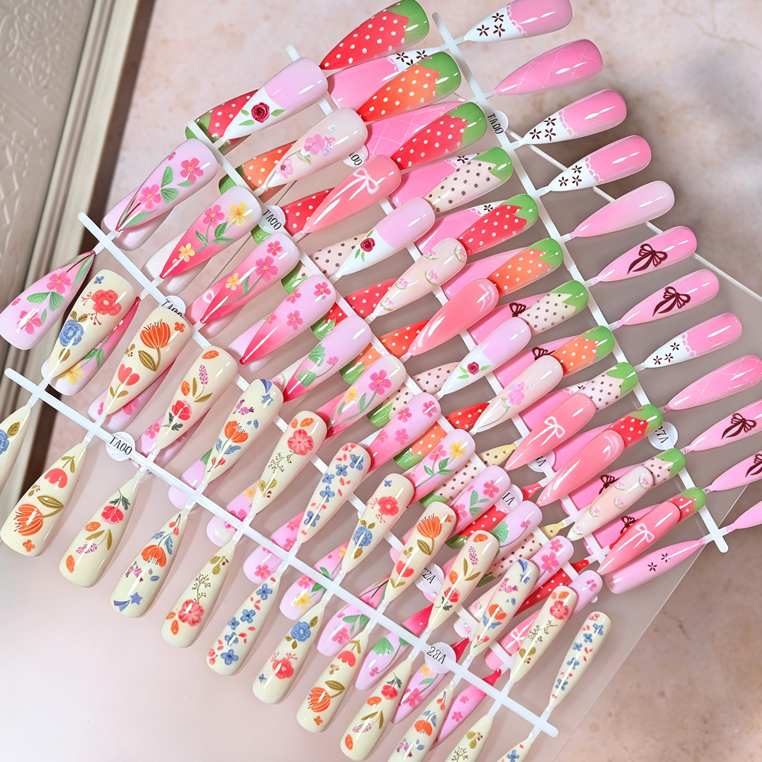 120Pcs Long Almond Press On Na - Pressed Flower Art 리뷰 및 가격