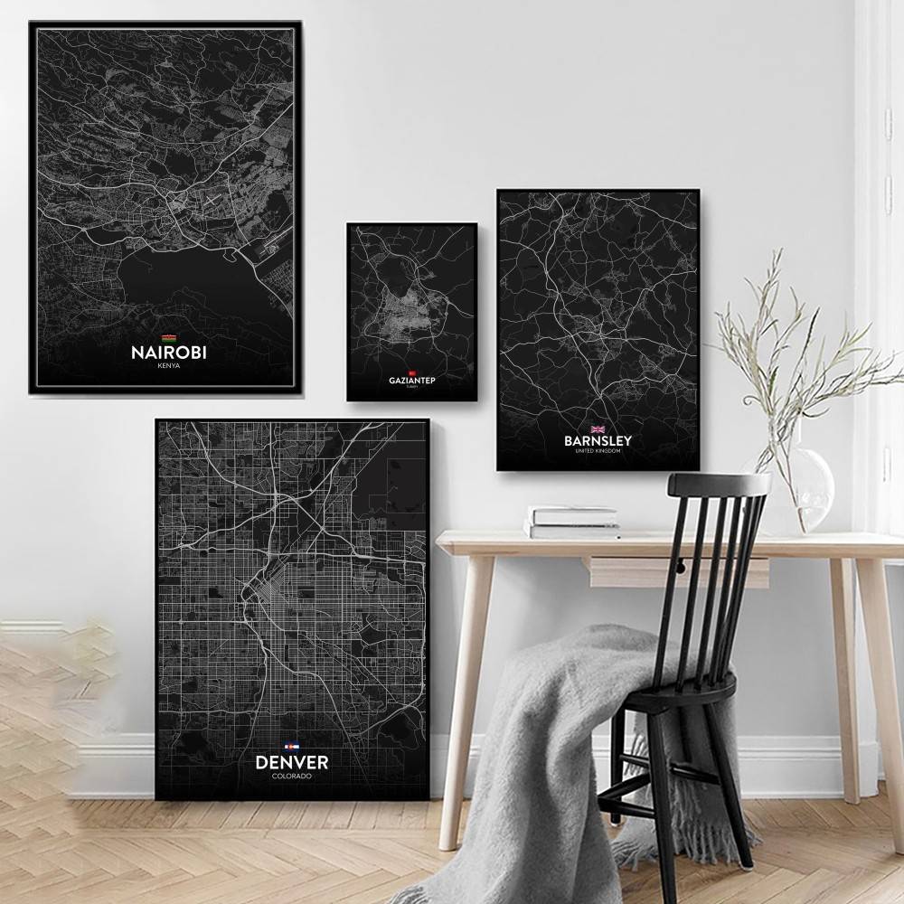 Paris London New York CUSTOM C - Custom Map Poster 리뷰 및 가격