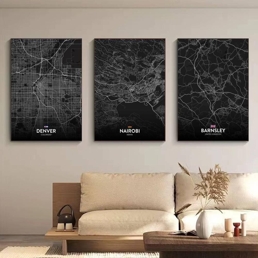 Paris London New York CUSTOM C - Custom Map Poster 리뷰 및 가격