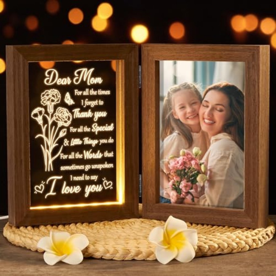 Mom Gifts from Daughters Son C - Engraved Wood Frame 리뷰 및 가격