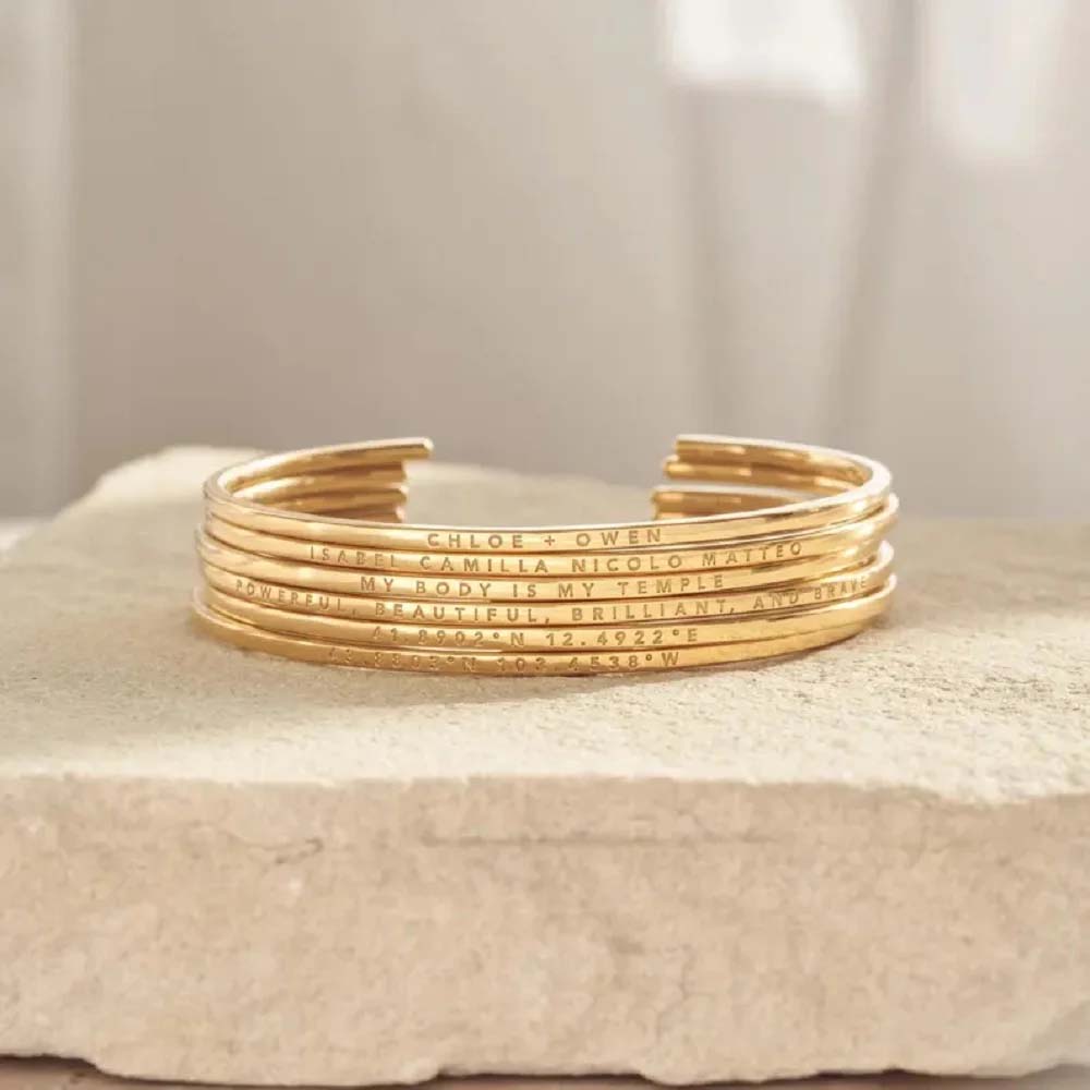 Couple Engrave Name Text Custo - Coordinates Bracelet 리뷰 및 가격