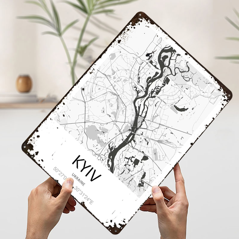 Kyiv City Map Printed Poster C - Custom Map Poster 리뷰 및 가격
