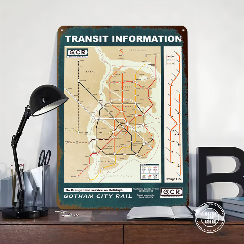 Gotham City Map Printed Poster - Custom Map Poster 리뷰 및 가격