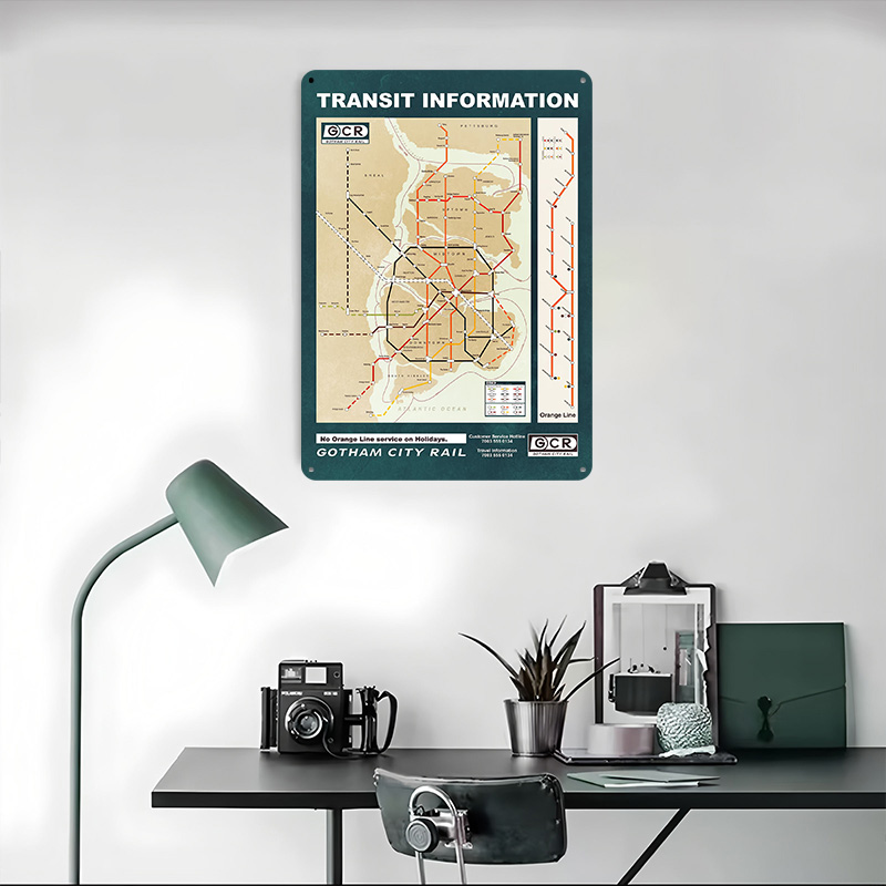 Gotham City Map Printed Poster - Custom Map Poster 리뷰 및 가격