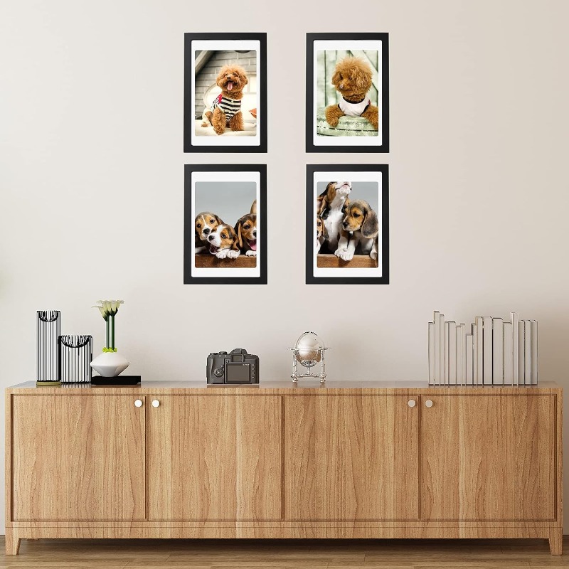 5-Piece Set A4 Black Wooden Ph - Engraved Wood Frame 리뷰 및 가격