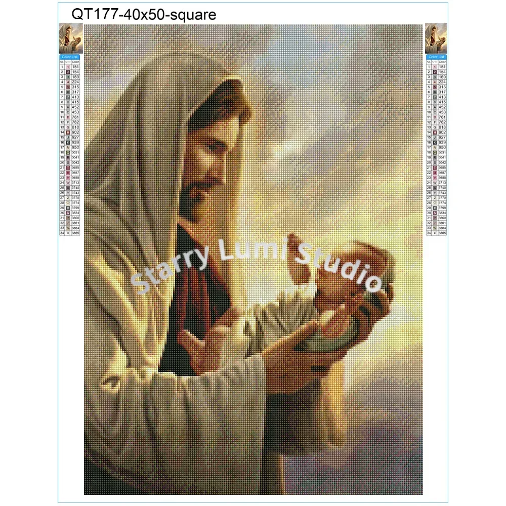 5D Full Square Painting God Mo - Photo Mosaic Print 리뷰 및 가격