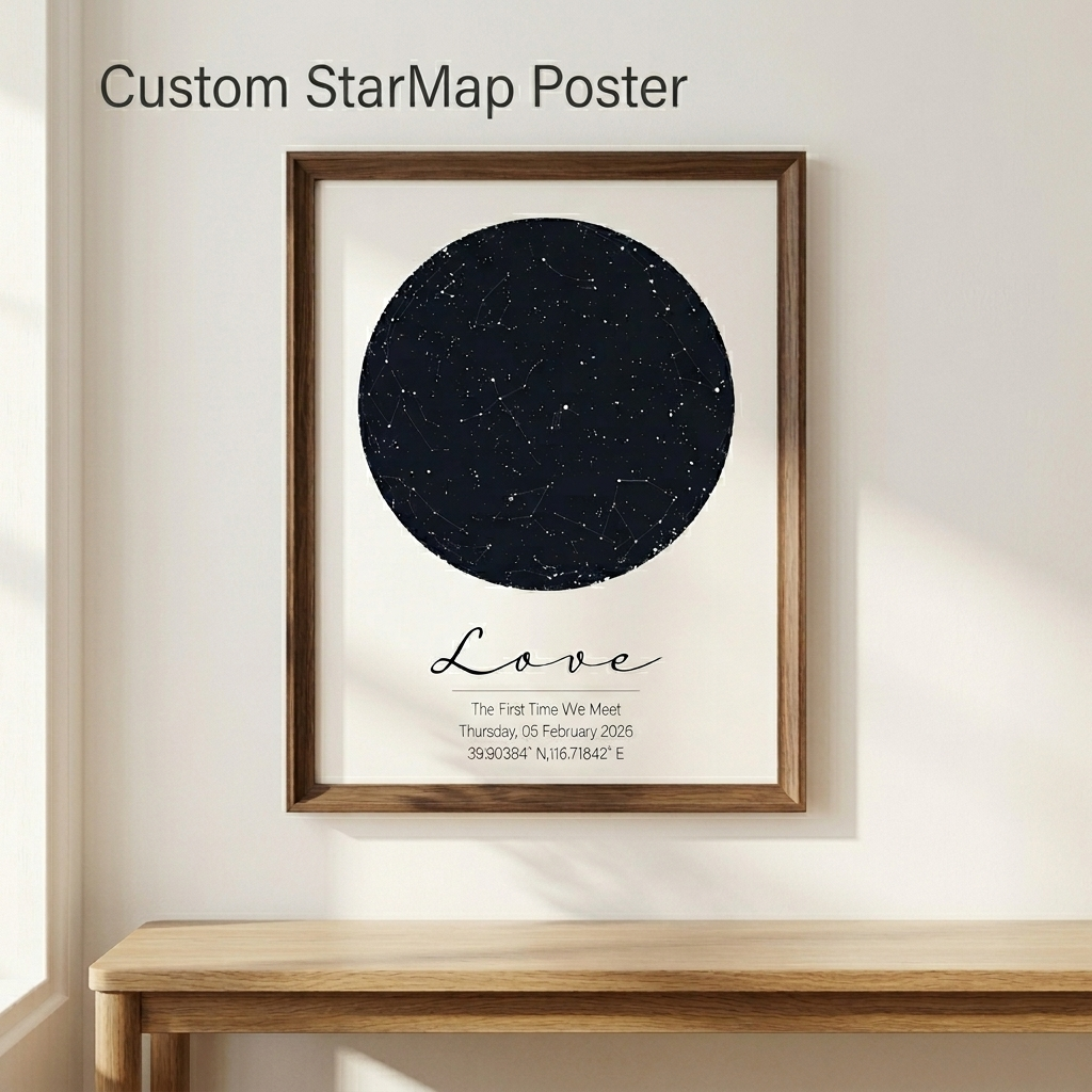 Personalized Star Map Print Cu - Custom Star Map 리뷰 및 가격