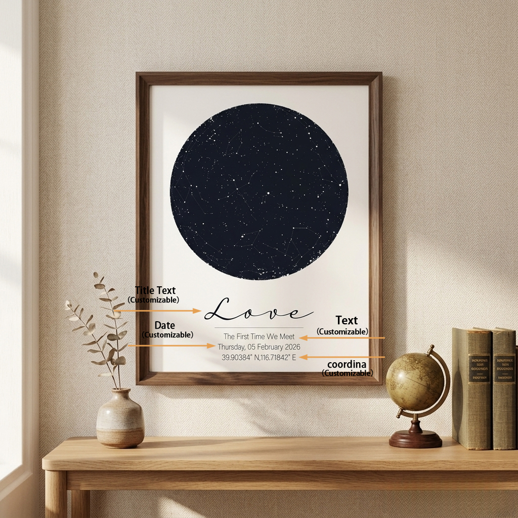 Personalized Star Map Print Cu - Custom Star Map 리뷰 및 가격