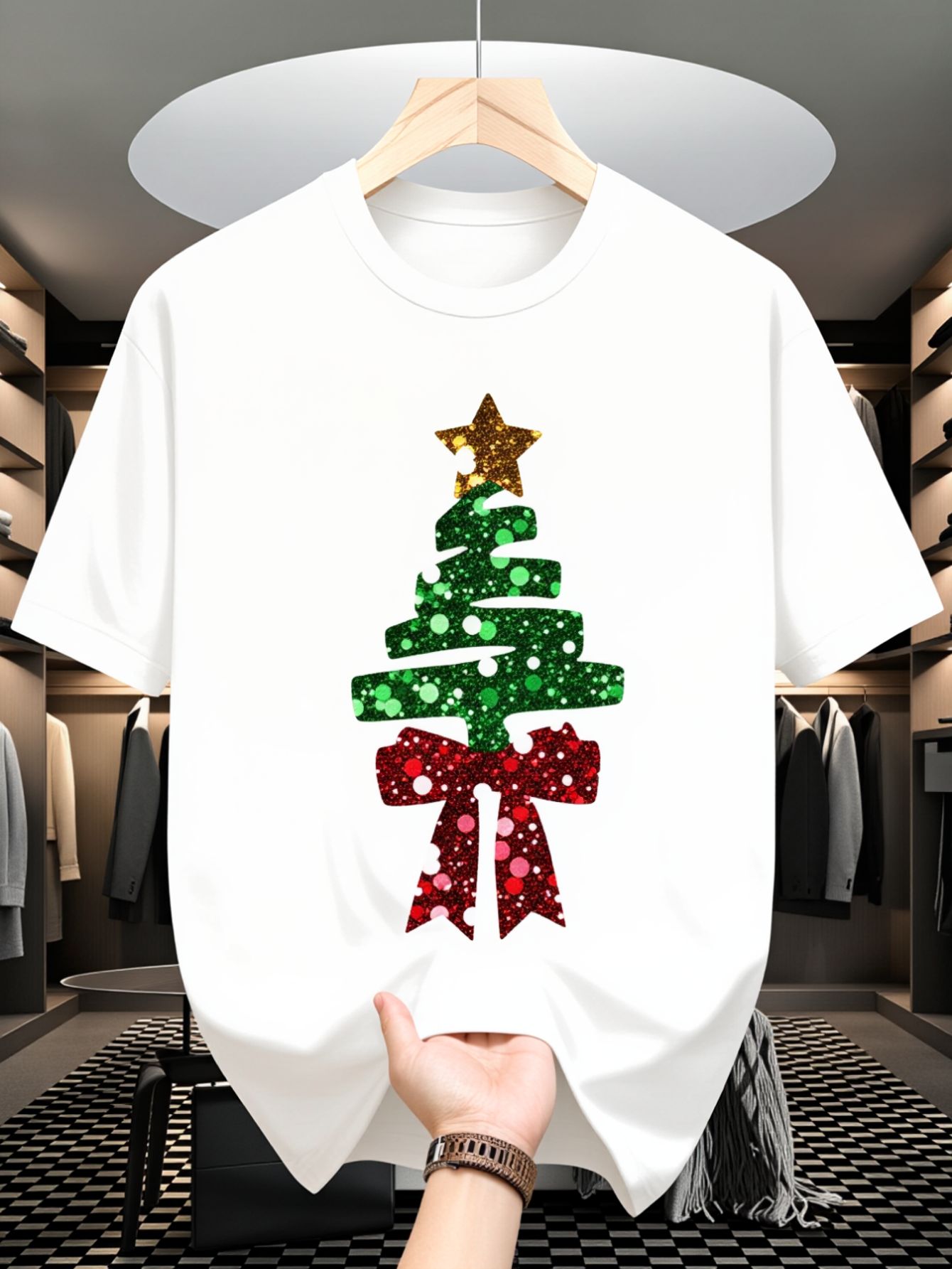 Men's T-Shirt, Christmas Tree  - Family Tree Print 리뷰 및 가격