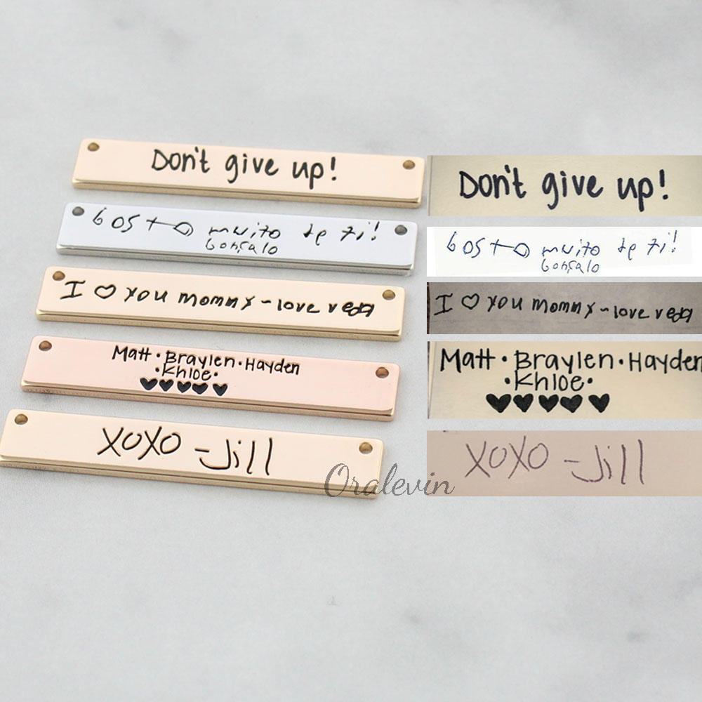 Personalized Custom Actual Han - Handwriting Necklace Bar 리뷰 및 가격