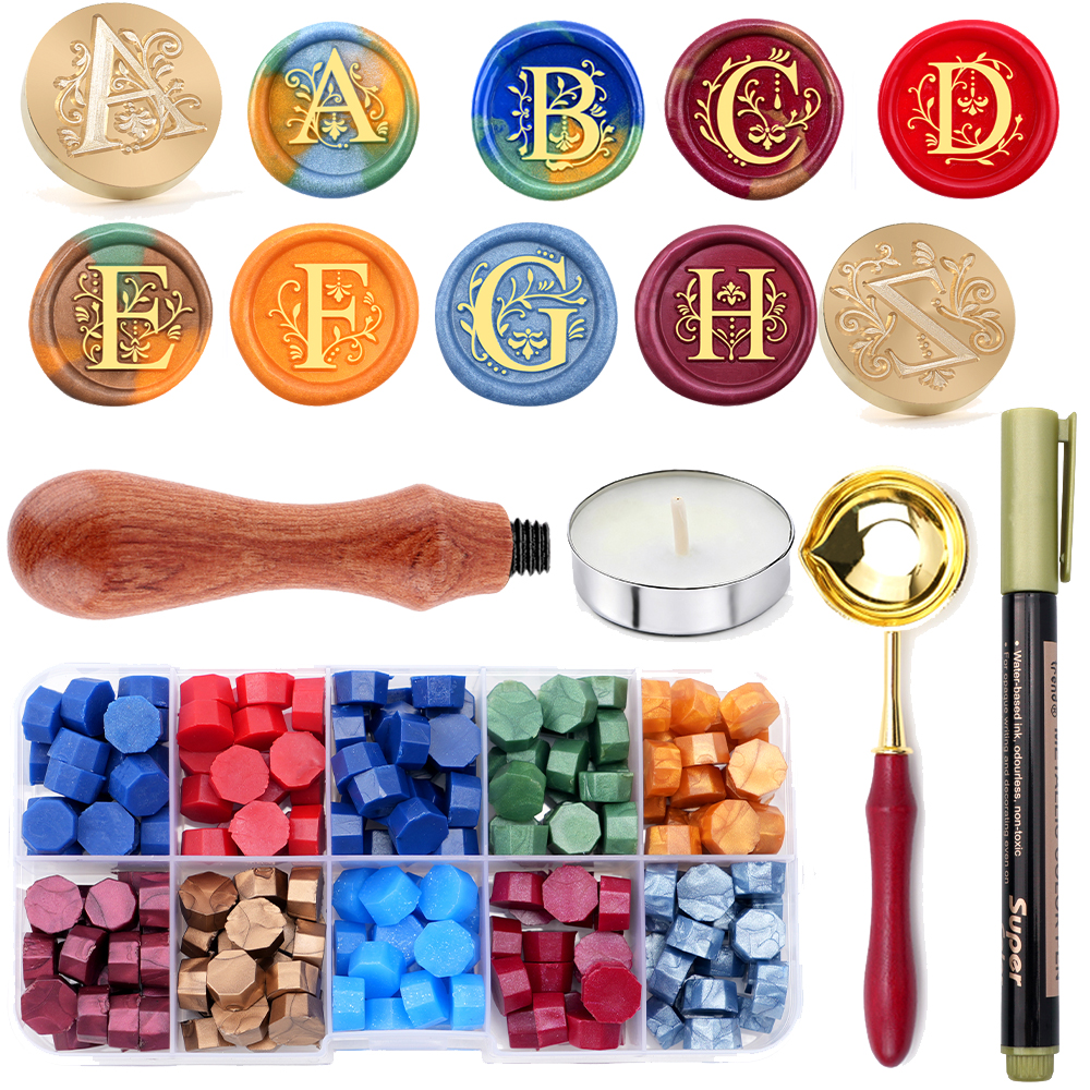 Alphabet Wax Seal Stamp Set -  - Wax Seal Letter Kit 리뷰 및 가격