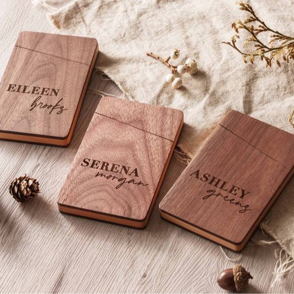 Business Card Holder Wooden Of - Personalized Name Box 리뷰 및 가격