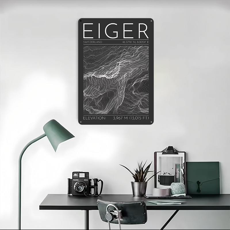 Eiger Mountain Topographic Con - Custom Map Poster 리뷰 및 가격