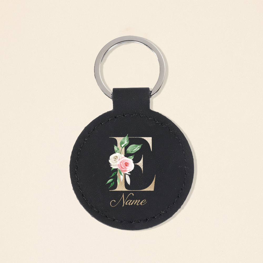 Personalized Initial with Name - Monogram Keychain Leather 리뷰 및 가격