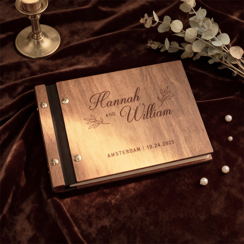 Personalized Wooden Wedding Gu - Custom Photo Book 리뷰 및 가격
