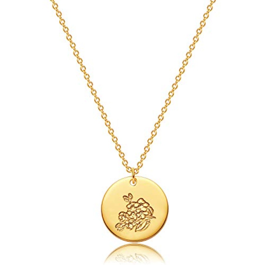 Birth Flower Necklace 18k Gold - Birth Flower Necklace 리뷰 및 가격