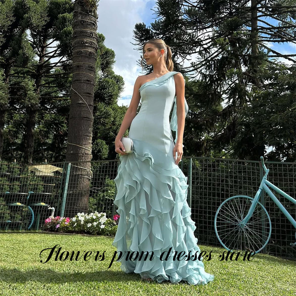 Flowers Sky Blue Party Dress L - Custom Night Sky 리뷰 및 가격