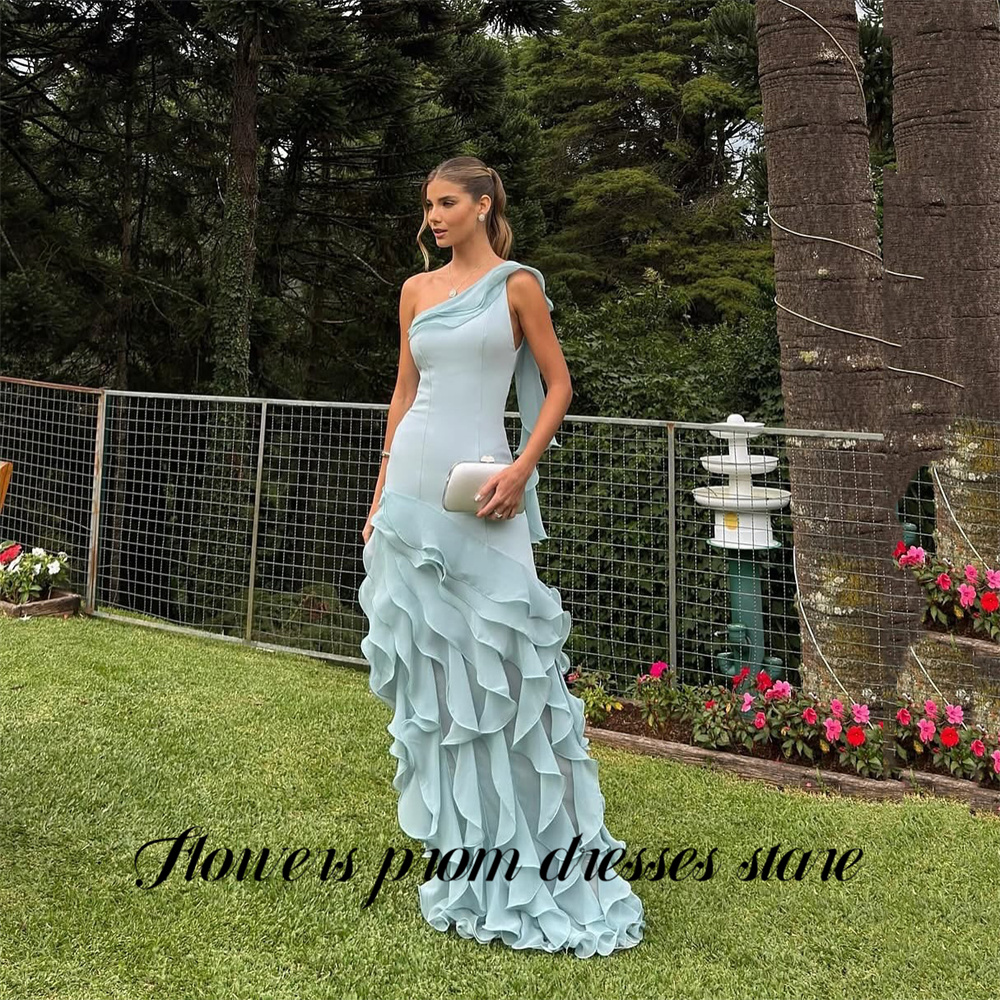 Flowers Sky Blue Party Dress L - Custom Night Sky 리뷰 및 가격