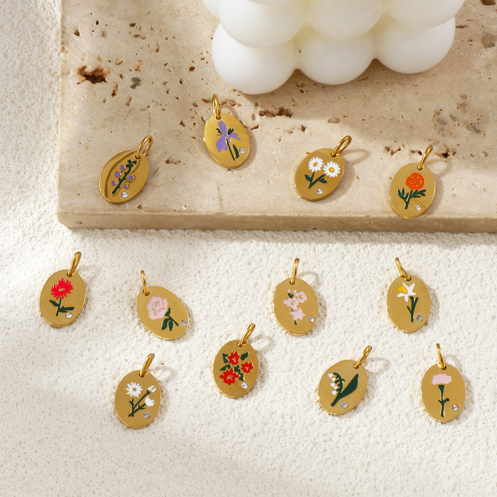 1 Piece 304 Stainless Steel Bi - Birth Flower Necklace 리뷰 및 가격